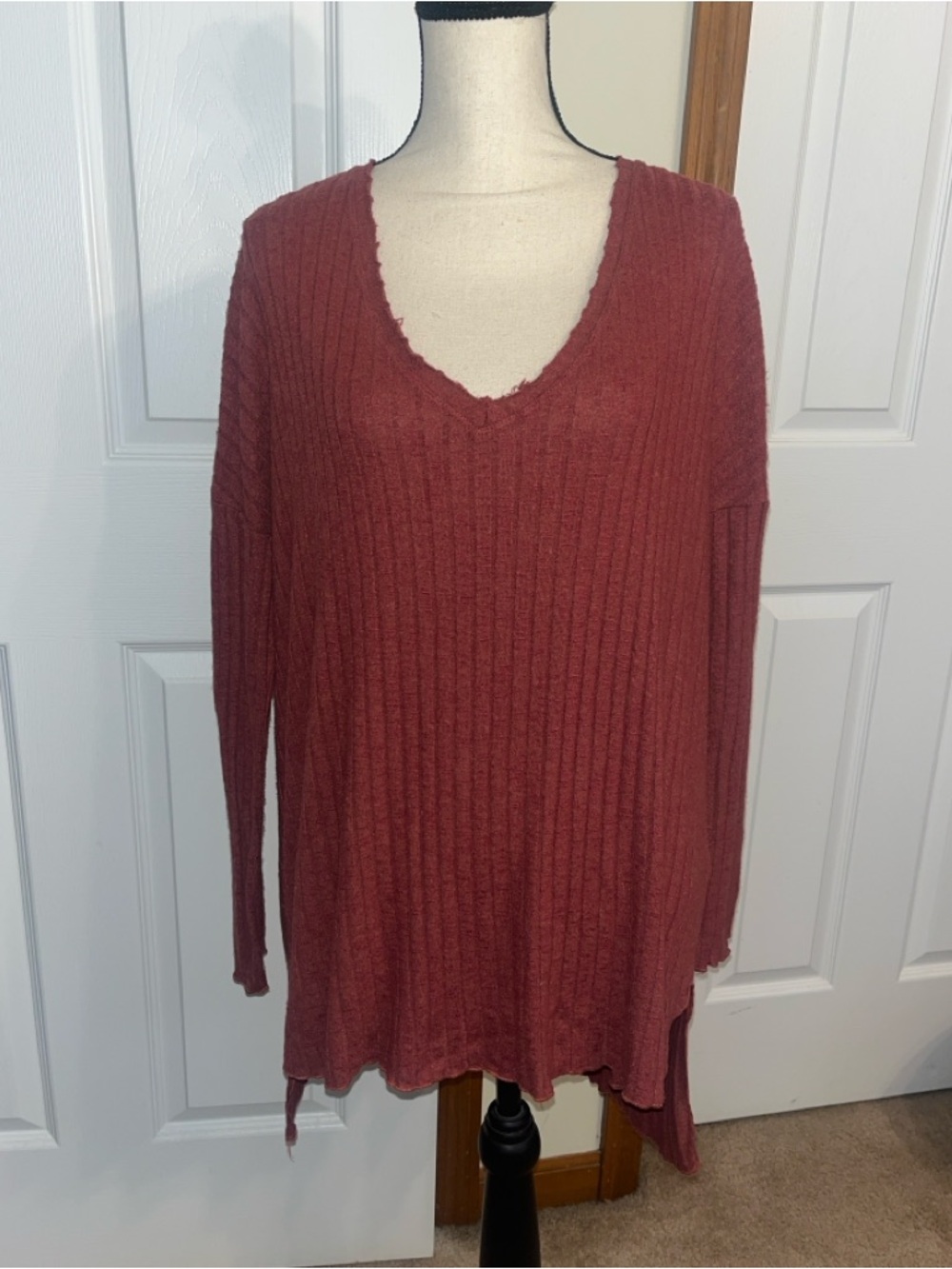 Out From Under Maroon Long Sleeve Top